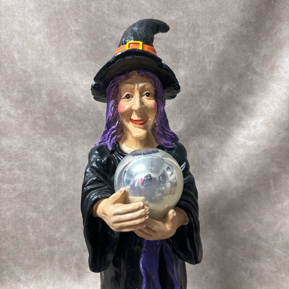 Vintage Halloween Witch with Crystal Ball Table Top Decor - Picture 2 of 7